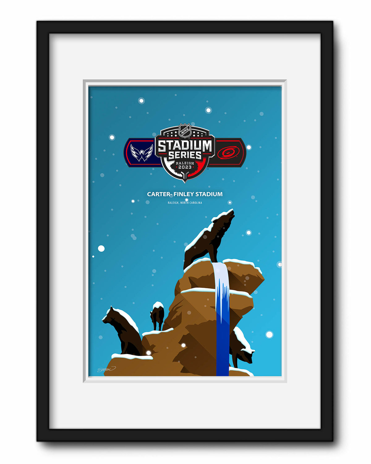 Minimalist Carter-Finley Stadium 2023 Stadium Series Limited Edition Art Prints