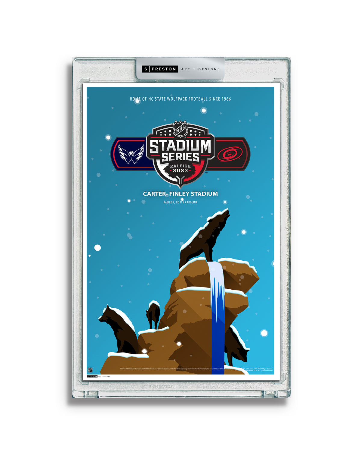 Minimalist Carter-Finley Stadium 2023 Stadium Series Art Card Slab