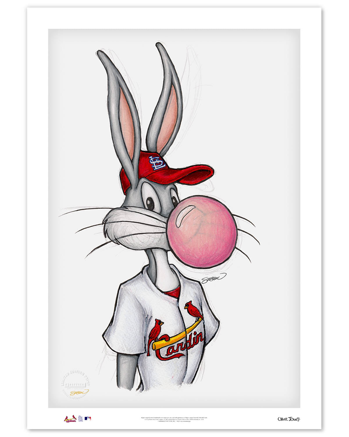 Bubblegum Bugs x MLB Cardinals Limited Edition Art Print