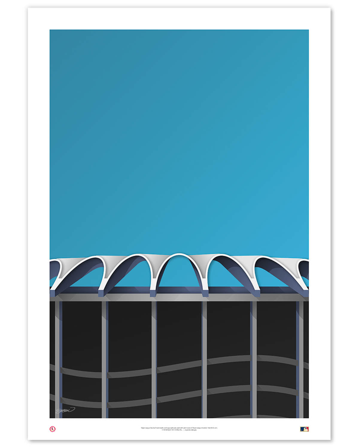 Minimalist Busch II Stadium Art Print