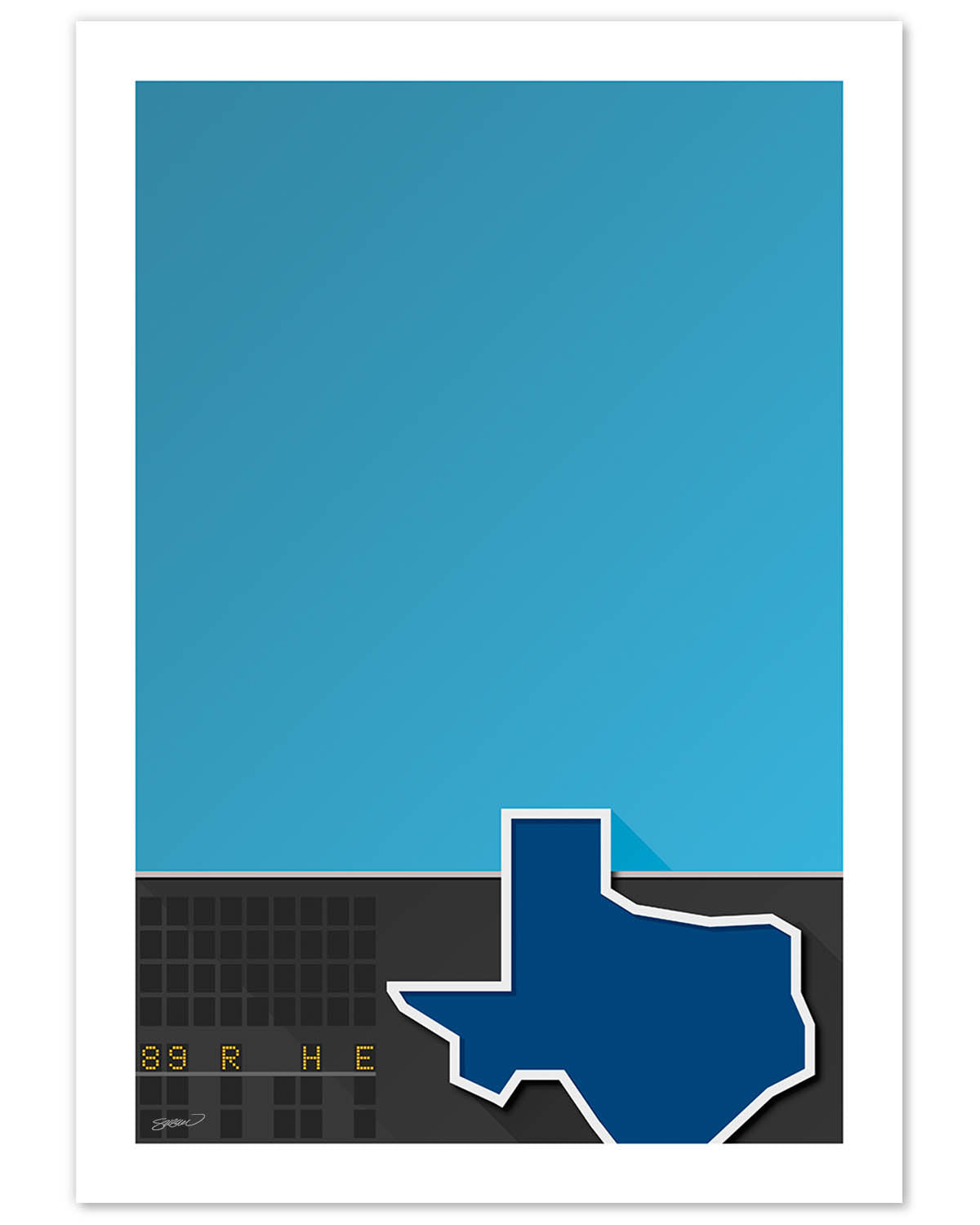 Minimalist Arlington Stadium Art Print