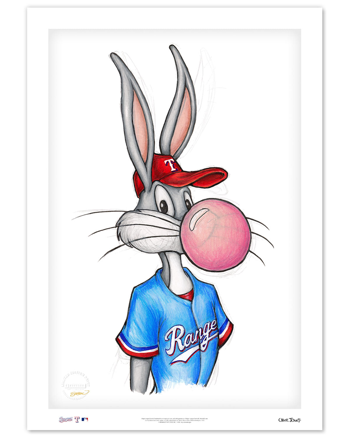 Bubblegum Bugs x MLB Rangers Limited Edition Art Print