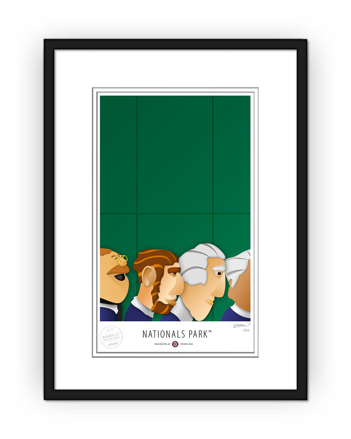Minimalist Nationals Park Art Print