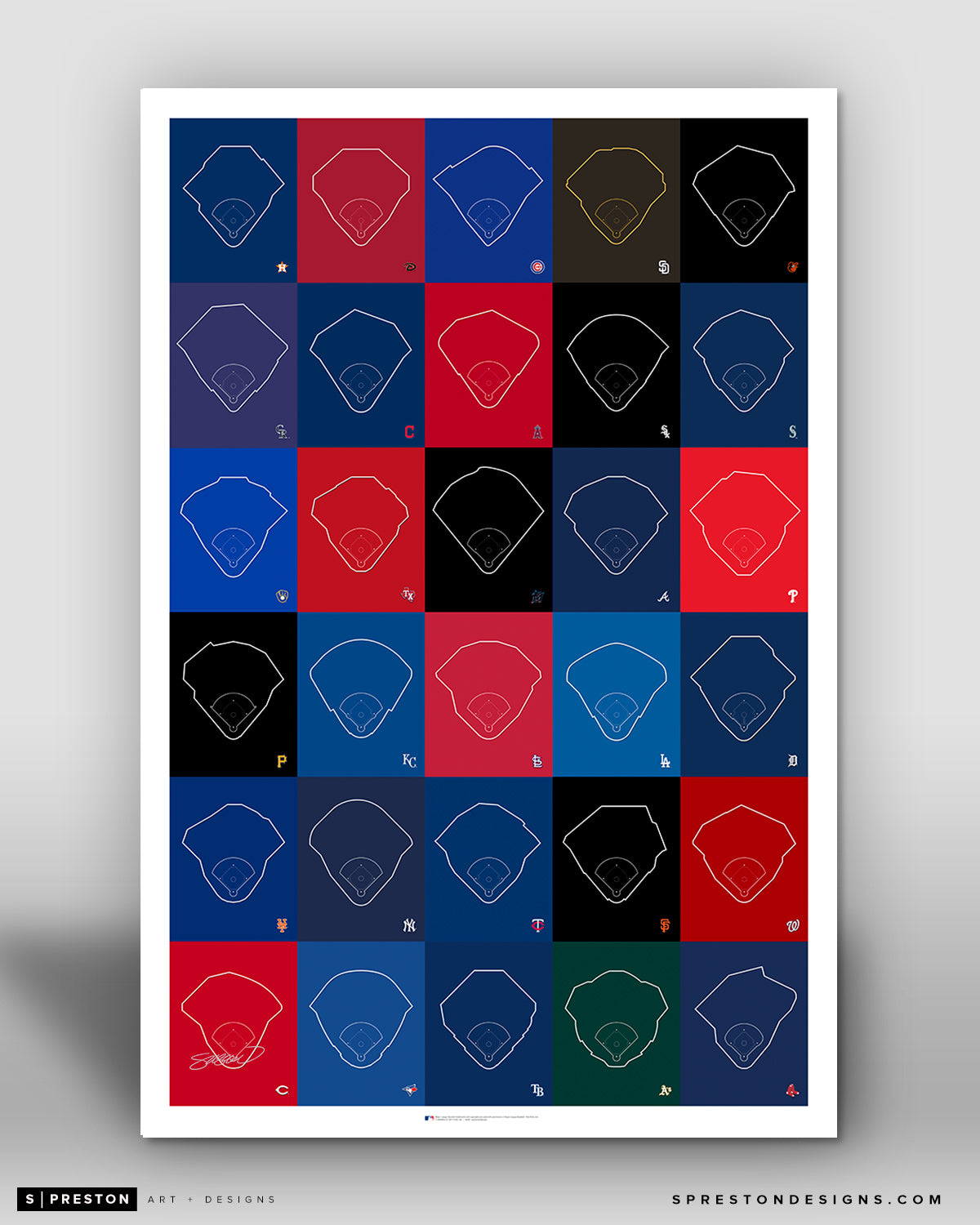 All MLB Ballpark Outlines - Major League Baseball - S. Preston