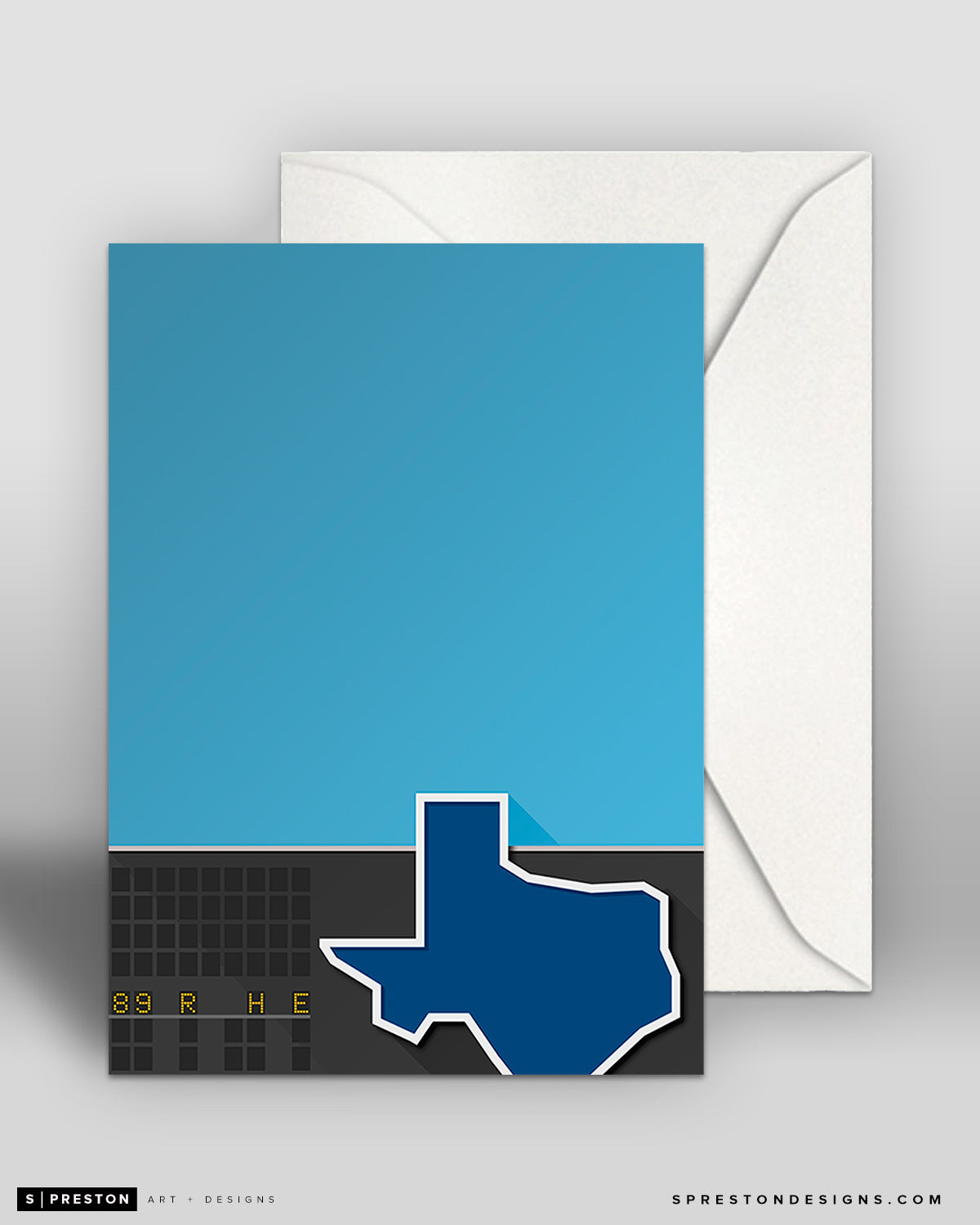 Minimalist Arlington Stadium Note Card CLEARANCE