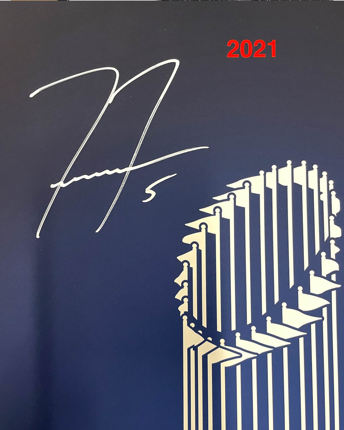 Minimalist World Series 2021 - Freddie Freeman Autographed - Poster Print - Authenticated