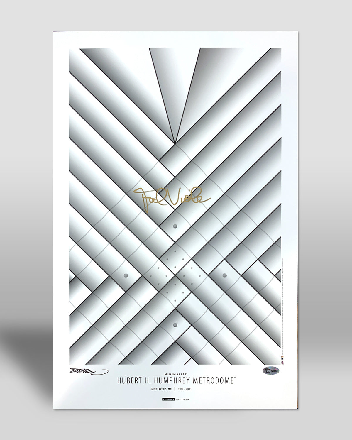 Minimalist Metrodome Poster Print - Frank Viola Signed