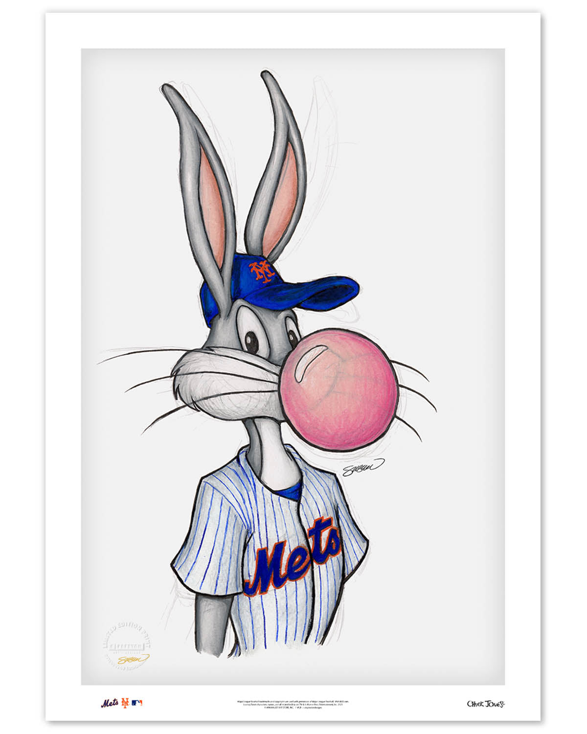Bubblegum Bugs x MLB Mets Limited Edition Art Print