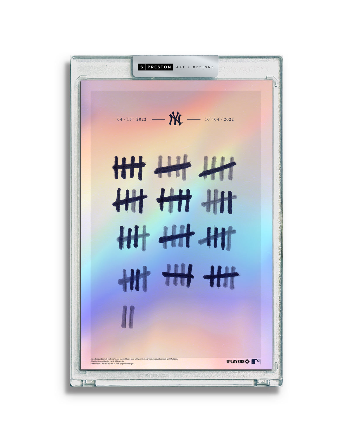 62 Home Runs AL Record Breaker Limited Edition Art Card Slab