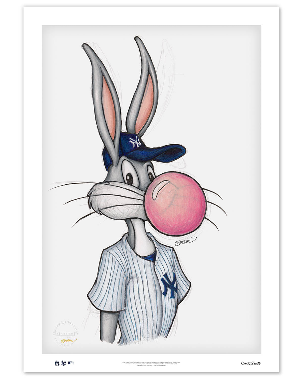 Bubblegum Bugs x MLB Yankees Limited Edition Art Print