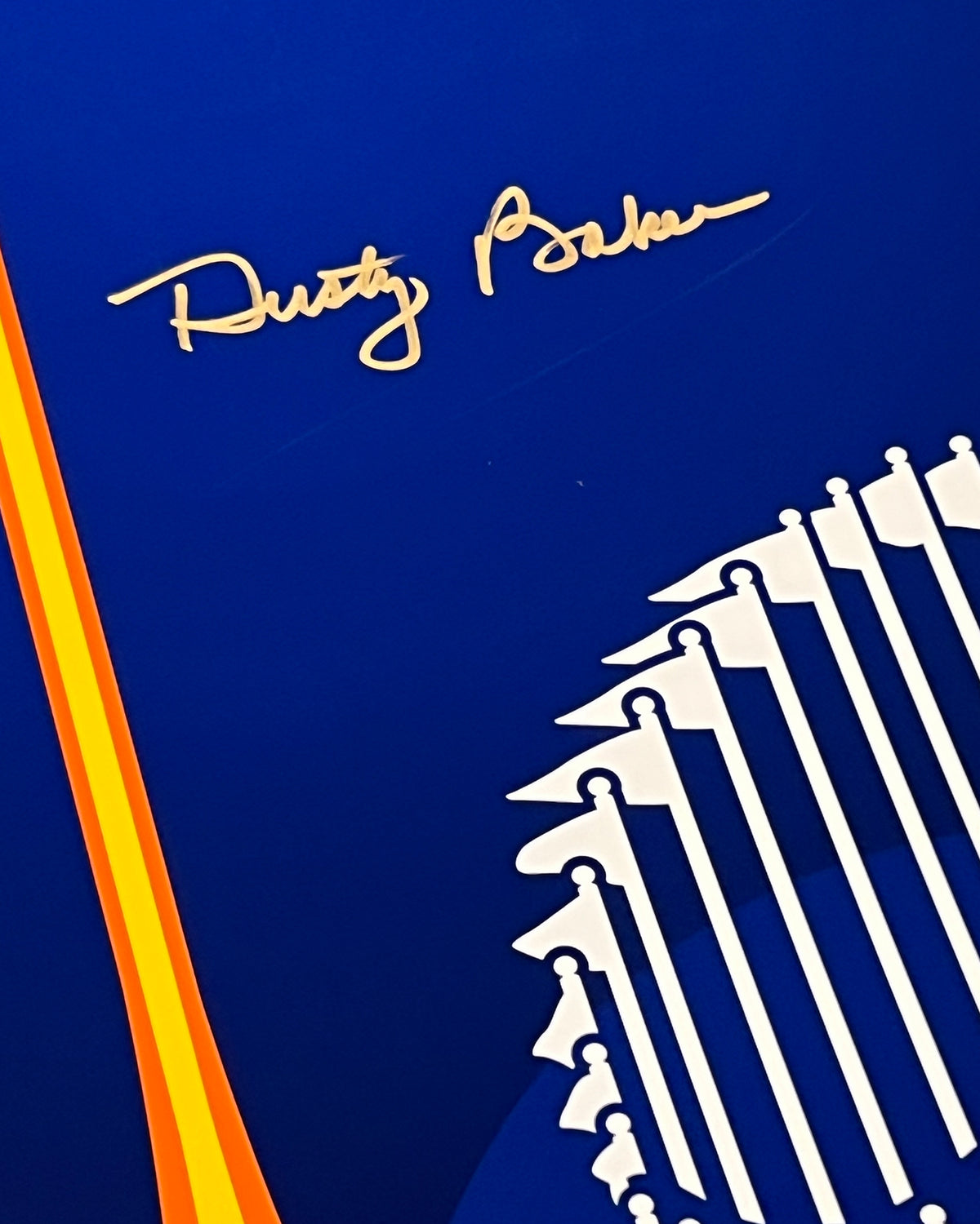 Minimalist World Series 2022 - Dusty Baker Autographed - Poster Print - Authenticated