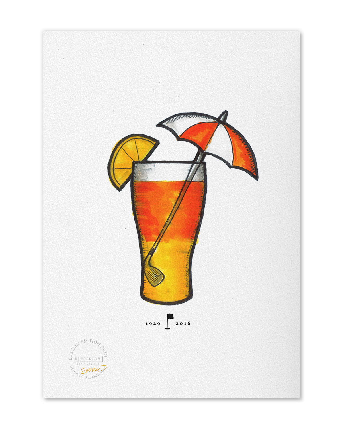 Remembering Arnold Palmer Tribute Sketch Print