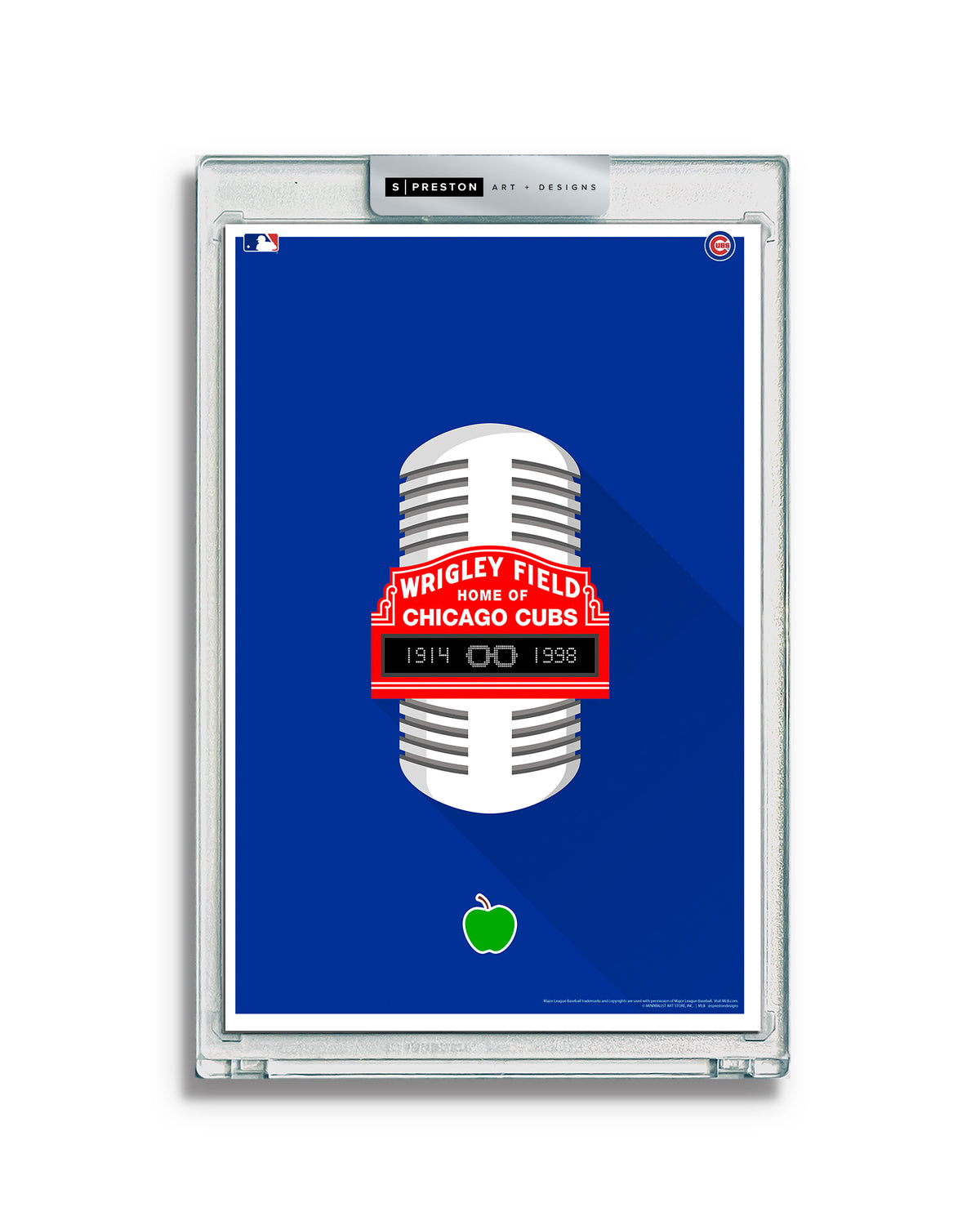 Minimalist Cubs Broadcasting Limited Edition Art Card Slab