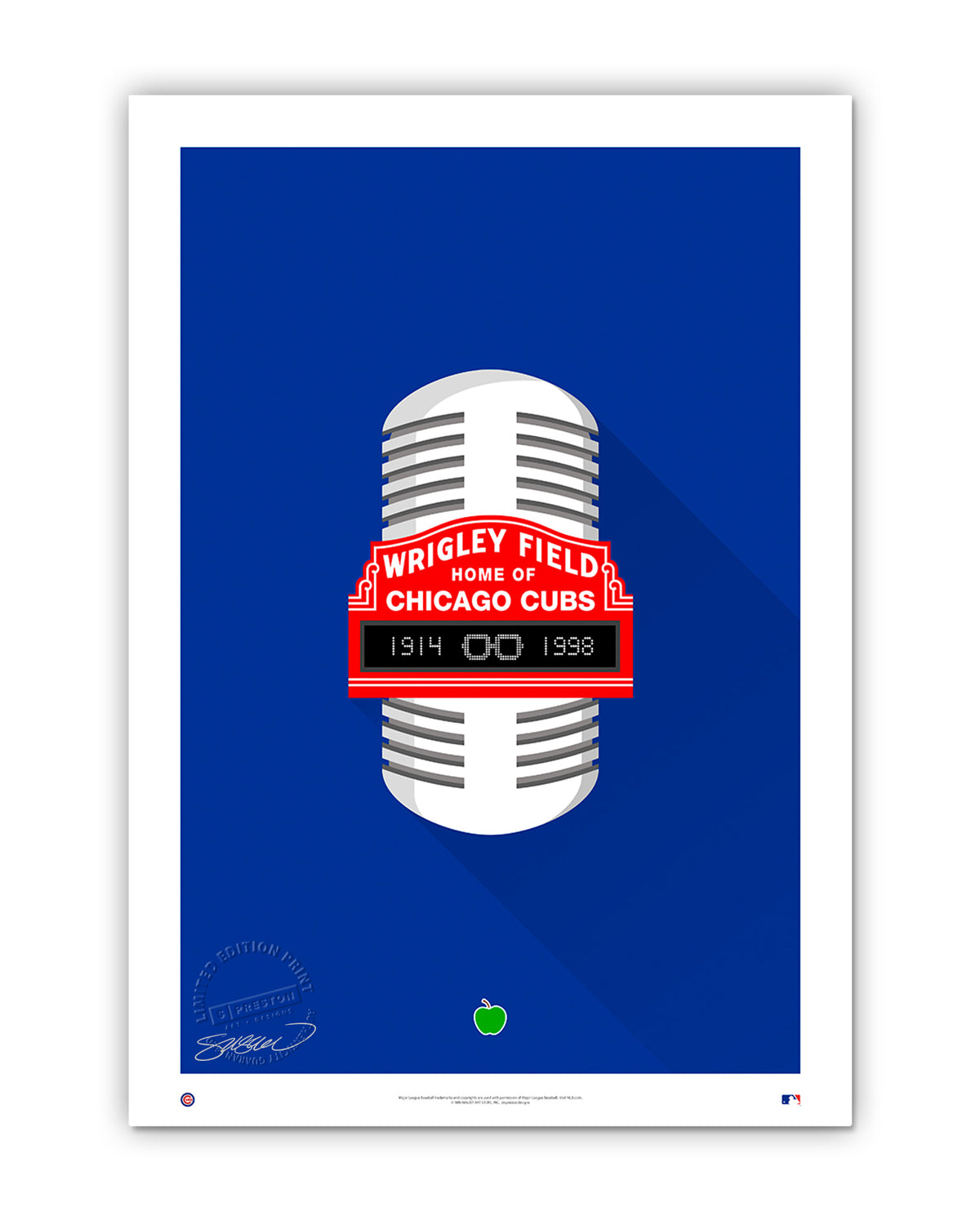 Minimalist Cubs Broadcasting print