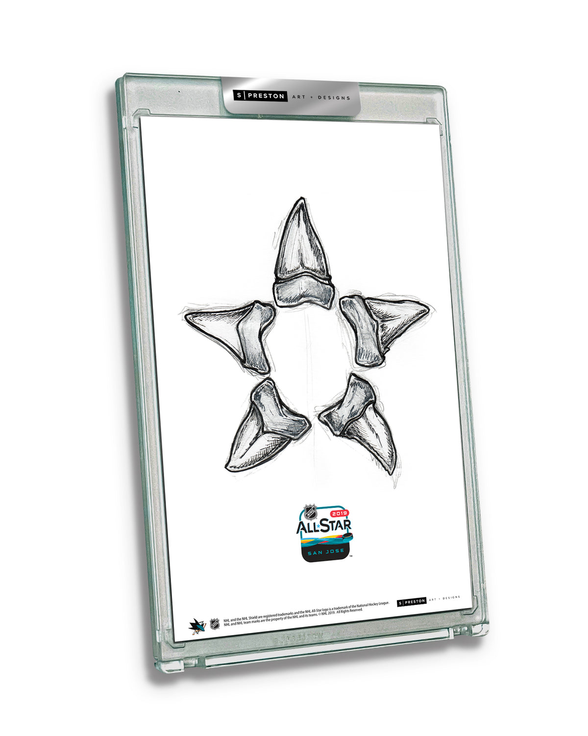 2019 NHL All-Star Game Sketch Art Card Slab
