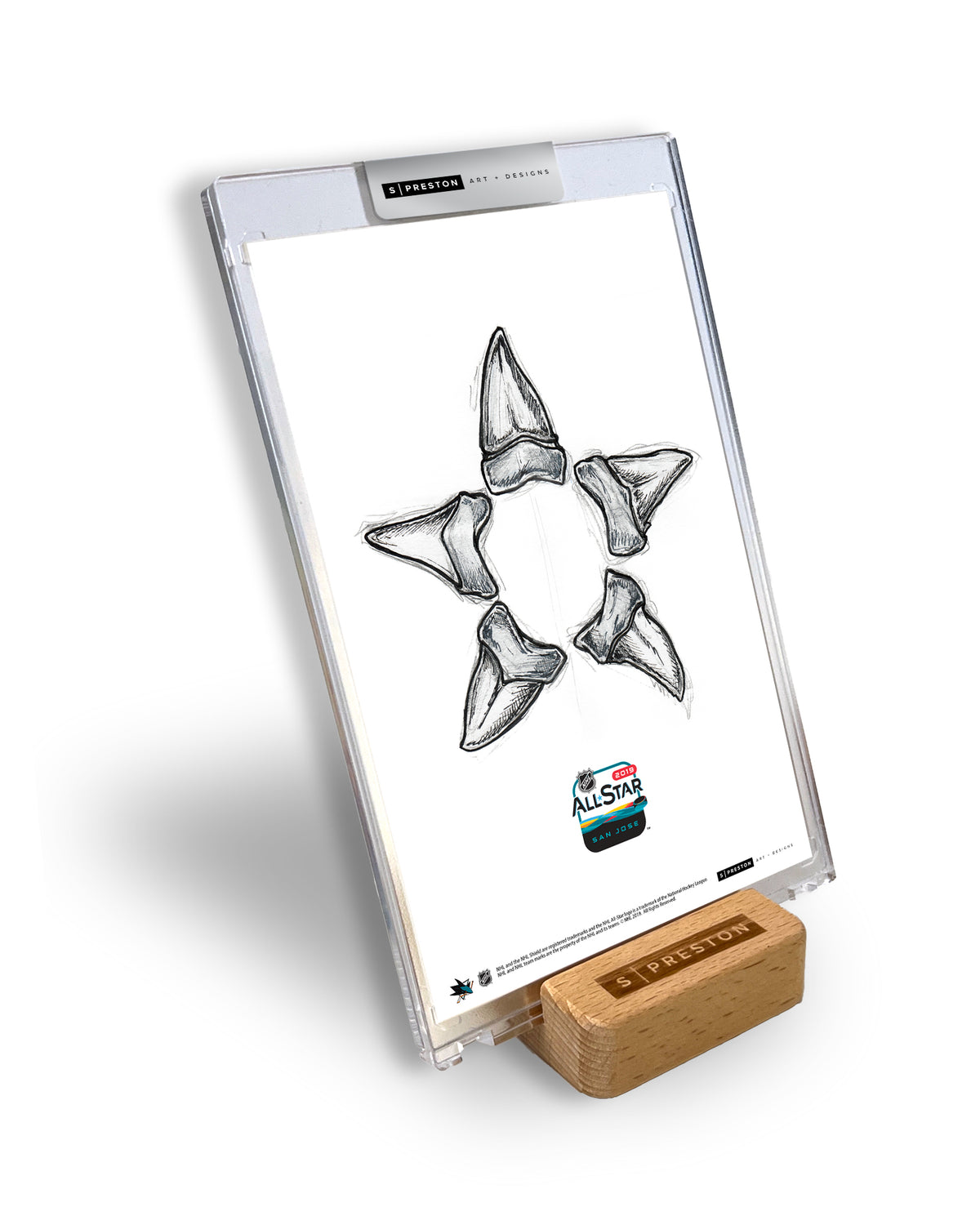 2019 NHL All-Star Game Sketch Art Card Slab