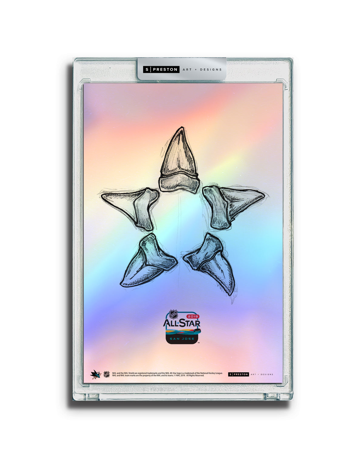 2019 NHL All-Star Game Sketch Art Card Slab