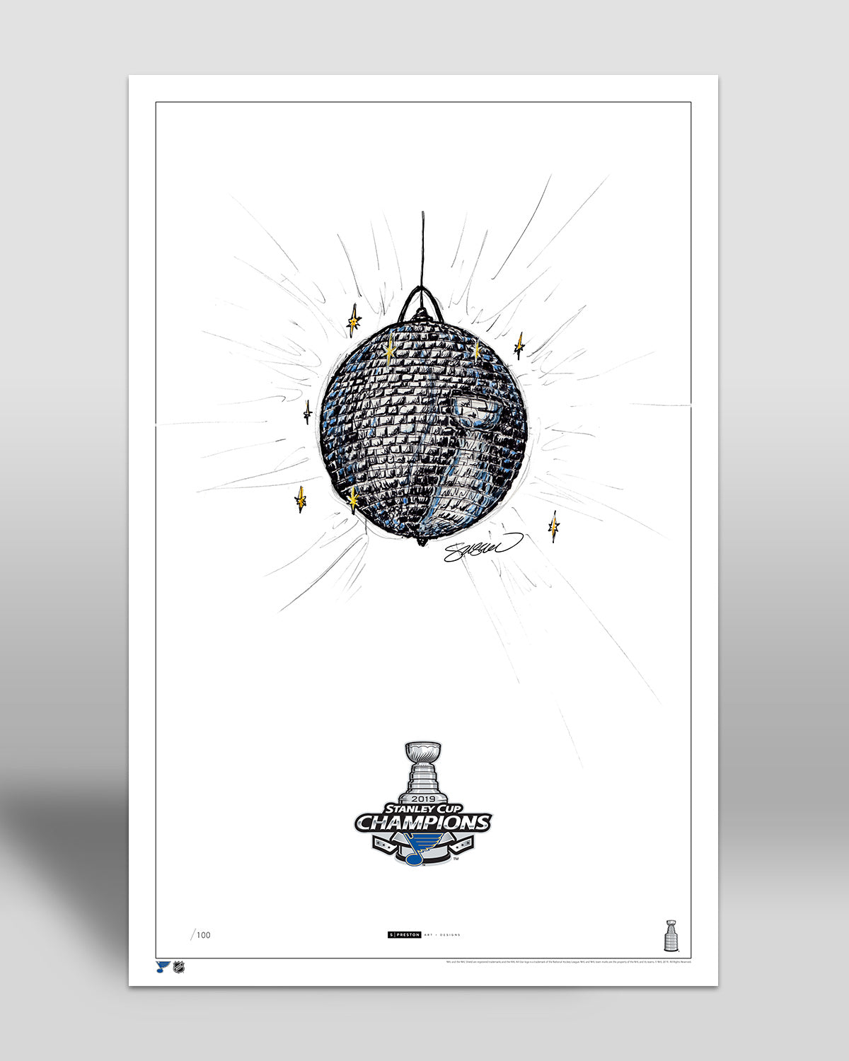 2019 Stanley Cup Sketch Print CLEARANCE