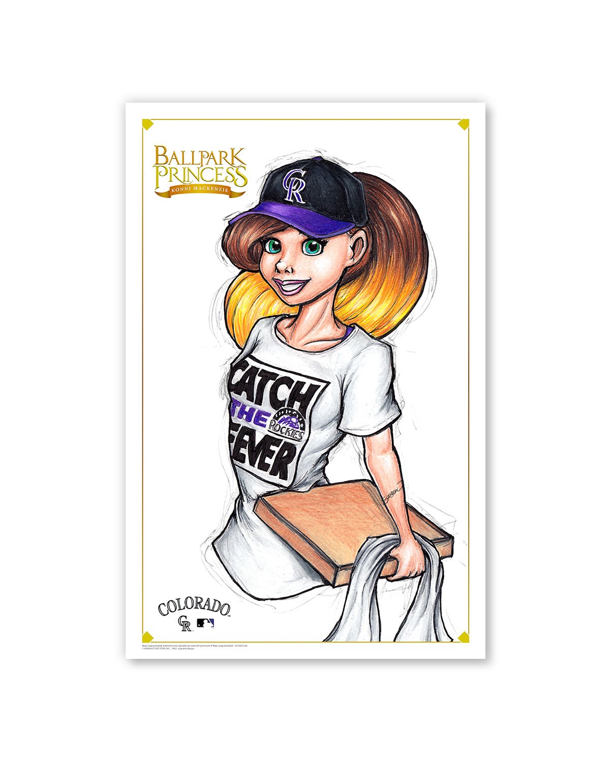 WinS® Rockies Catch the Fever - Konni Mackenzie Sketch Art Print