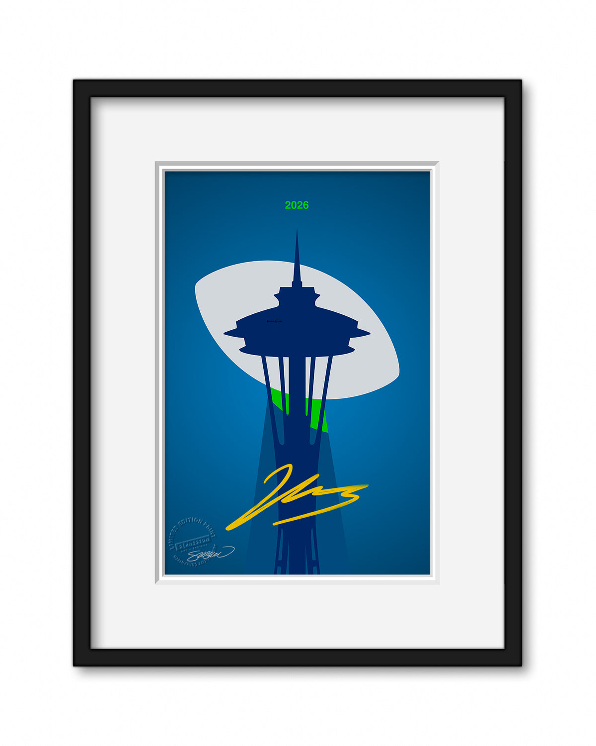 Minimalist 2026 Football Championship Art Print