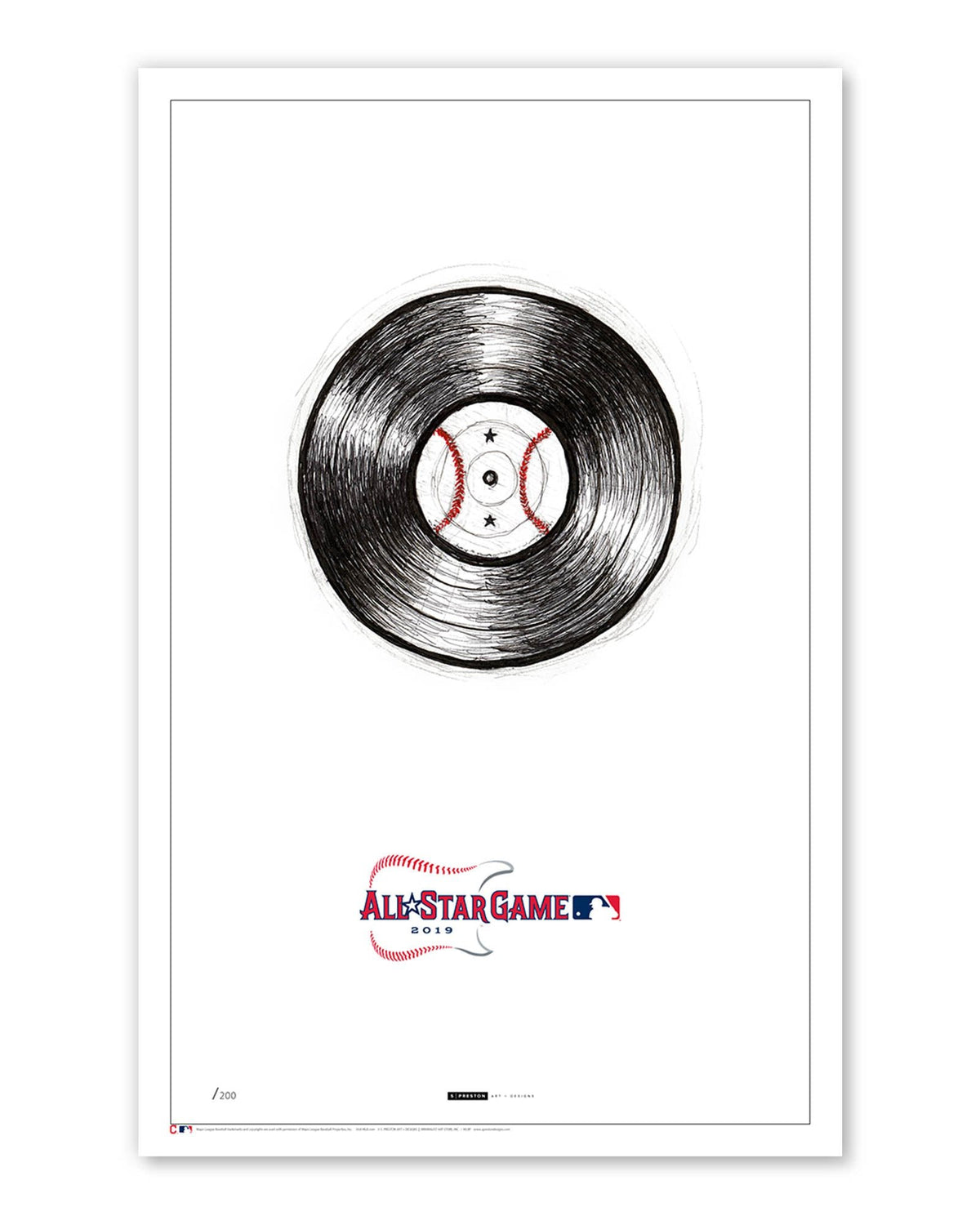2019 MLB All-Star Game Sketch Poster Print (Vinyl)