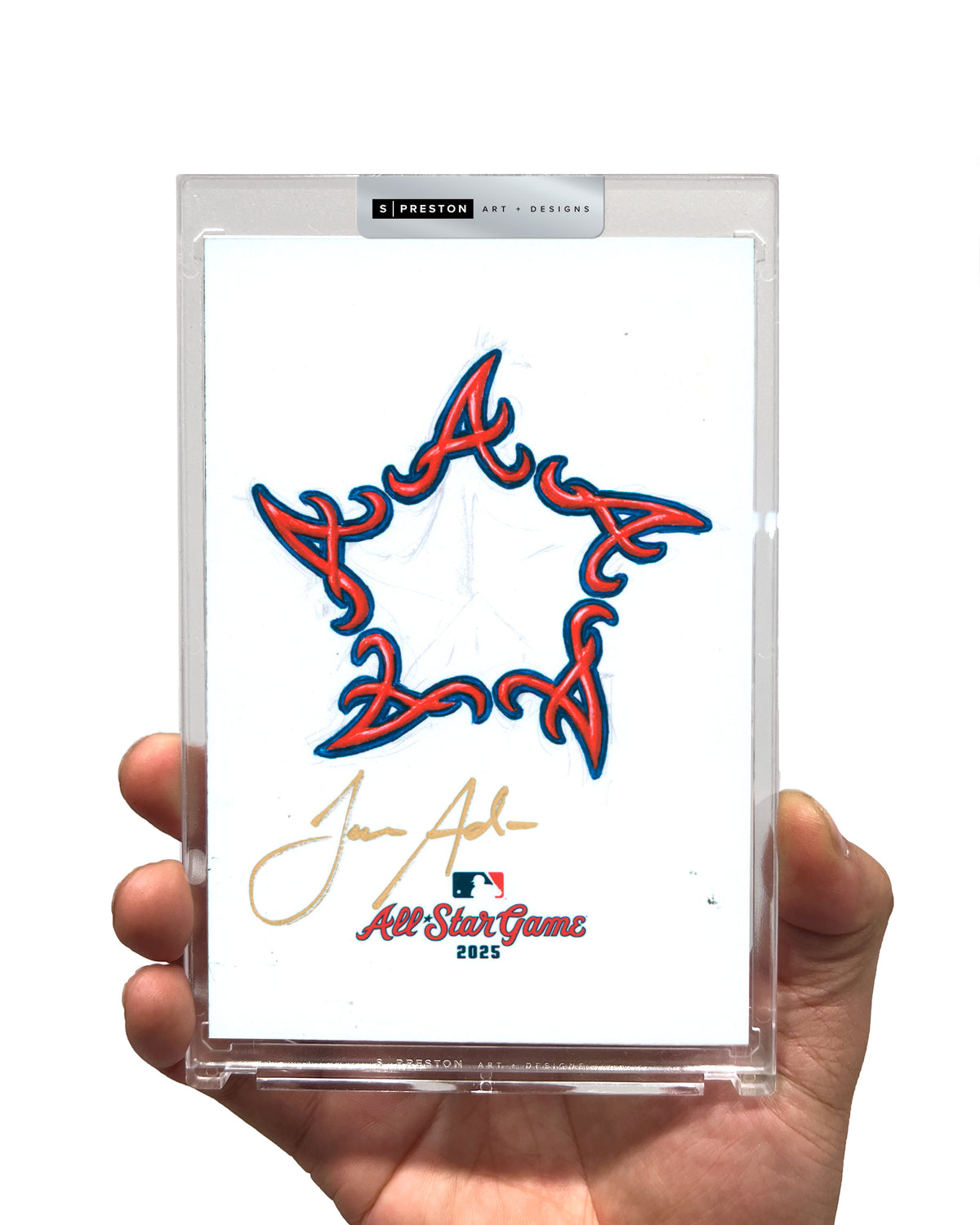 2025 MLB All Star Game Sketch - Jason Adam Autograph Slab - Authenticated