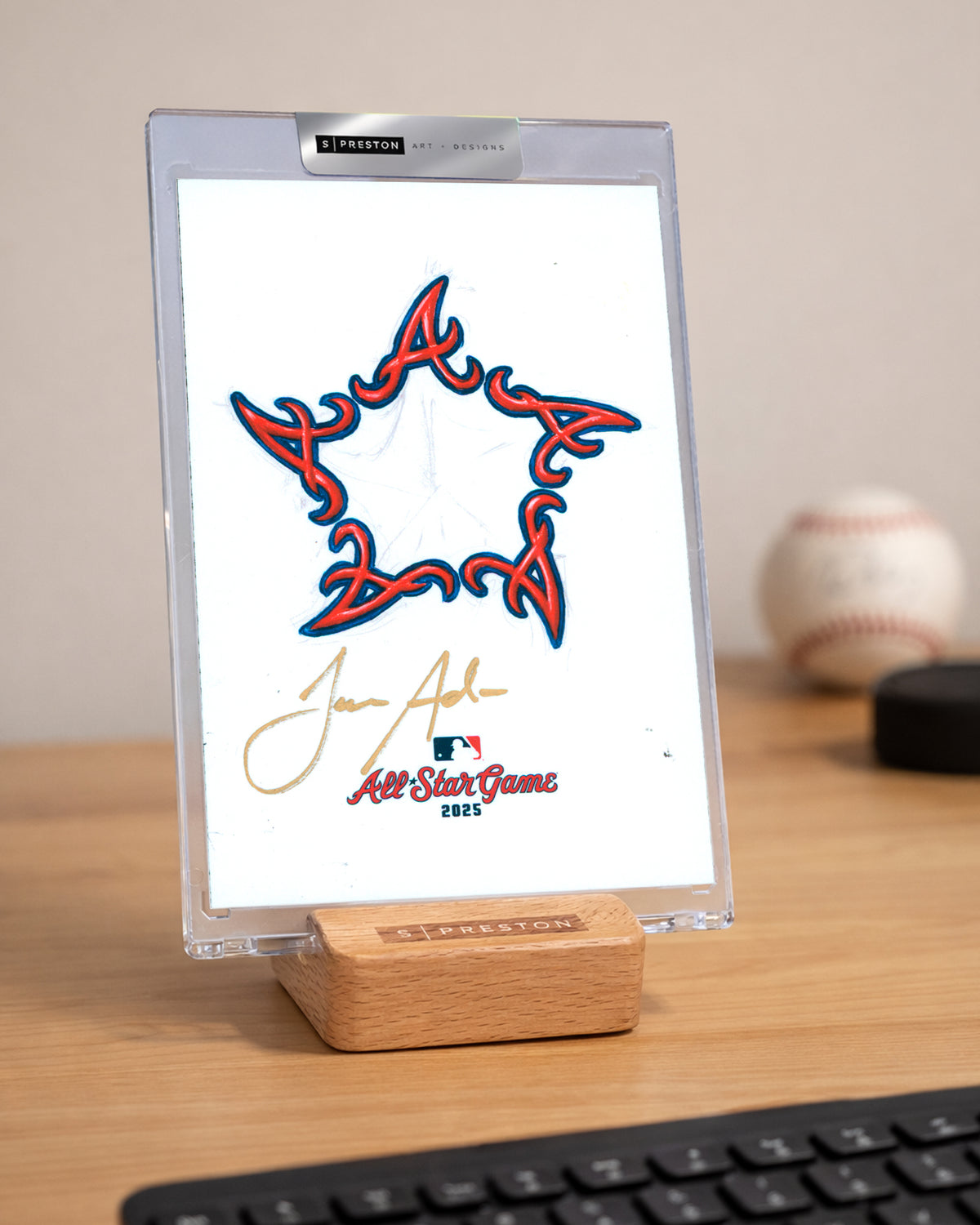 2025 MLB All Star Game Sketch - Jason Adam Autograph Slab - Authenticated