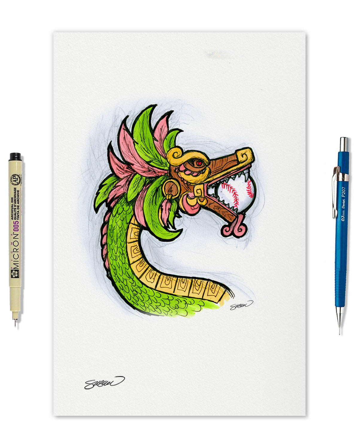 2026 MLB Mexico City Series Sketch Limited Edition Art