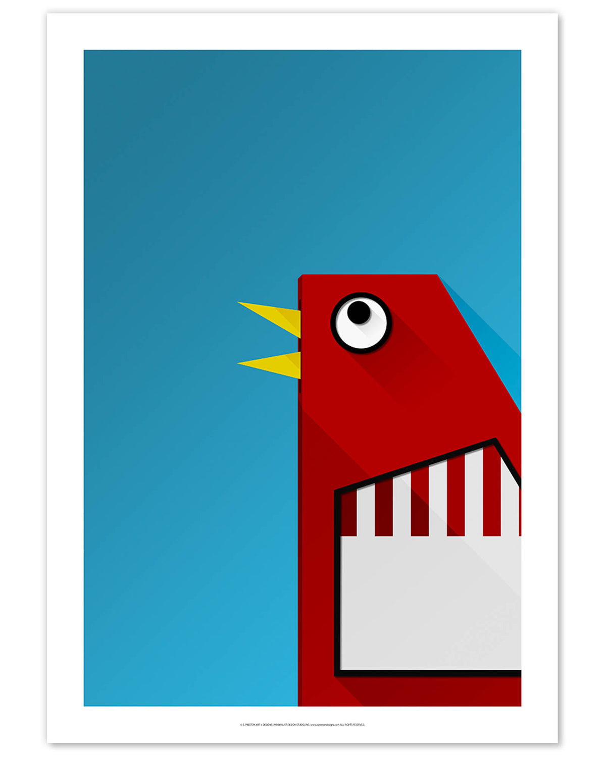Minimalist The Big Chicken Atlanta Art Print