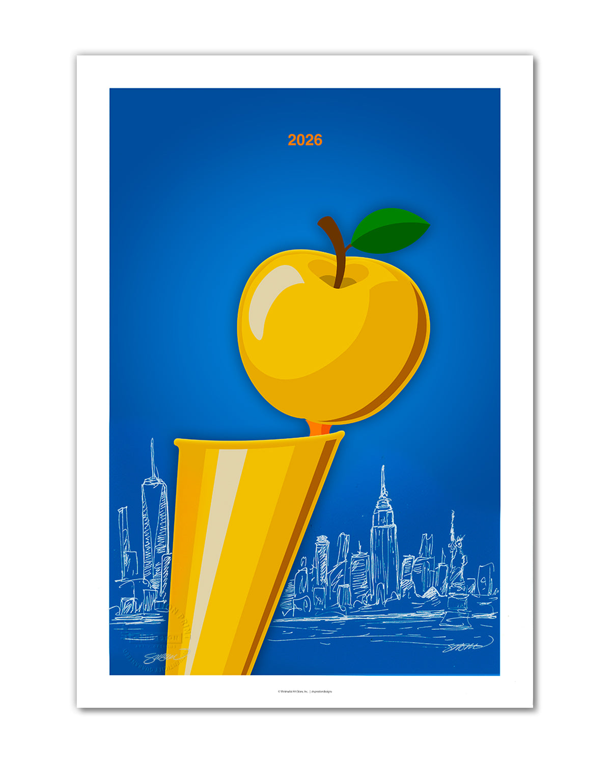 Minimalist 2026 Basketball Championship Art Print