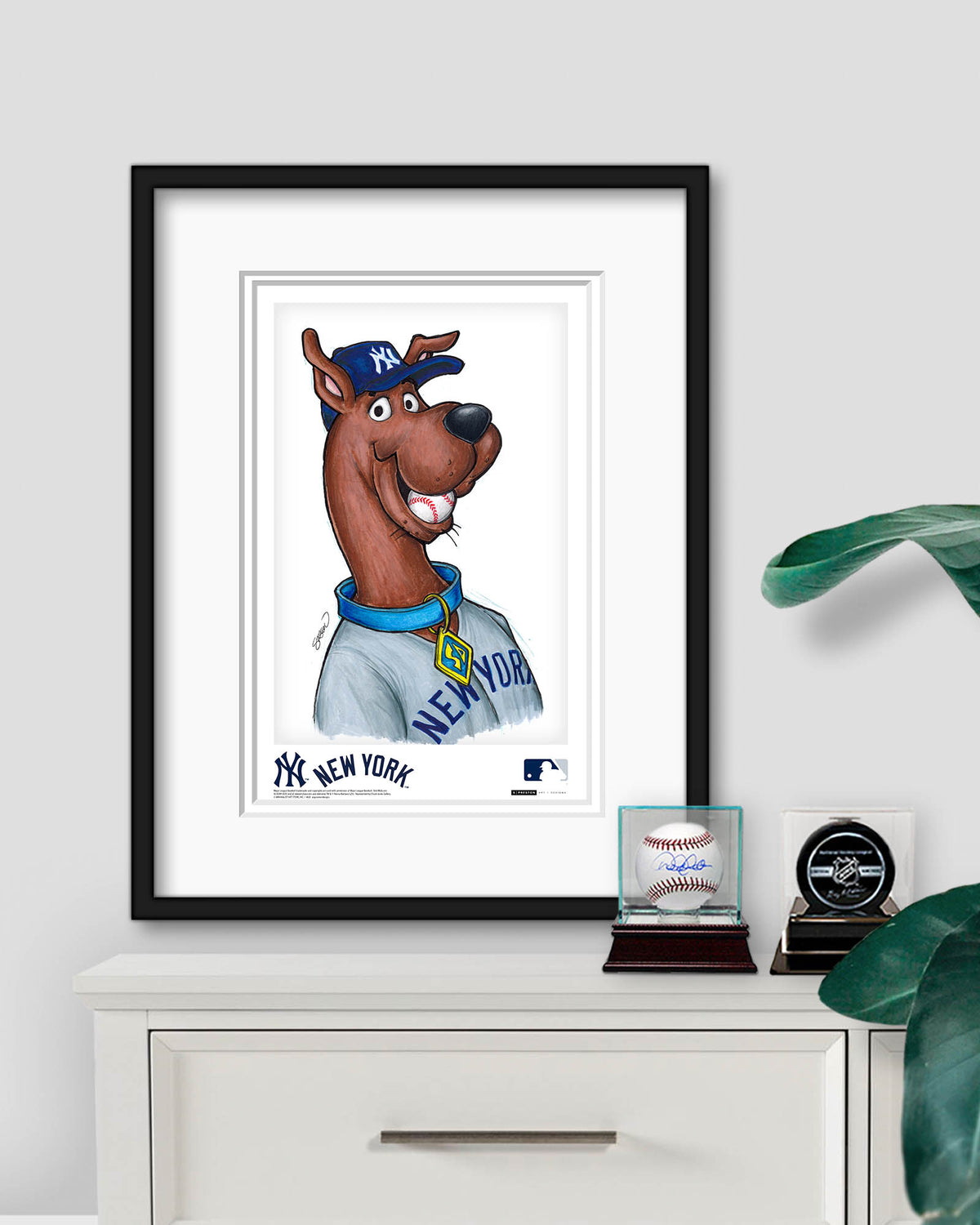 Scooby Doo x MLB Yankees Limited Edition Fine Art Print