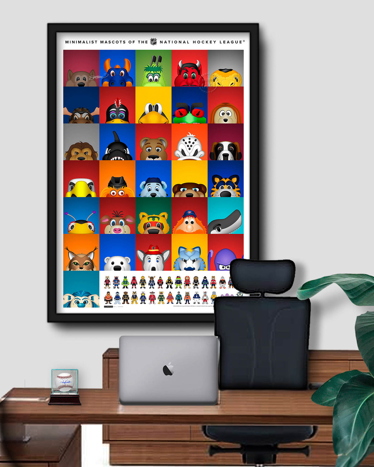 Minimalist All NHL Mascots