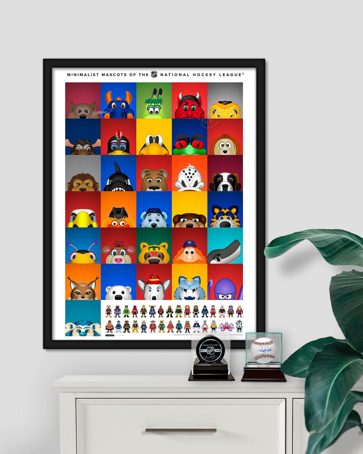 Minimalist All NHL Mascots