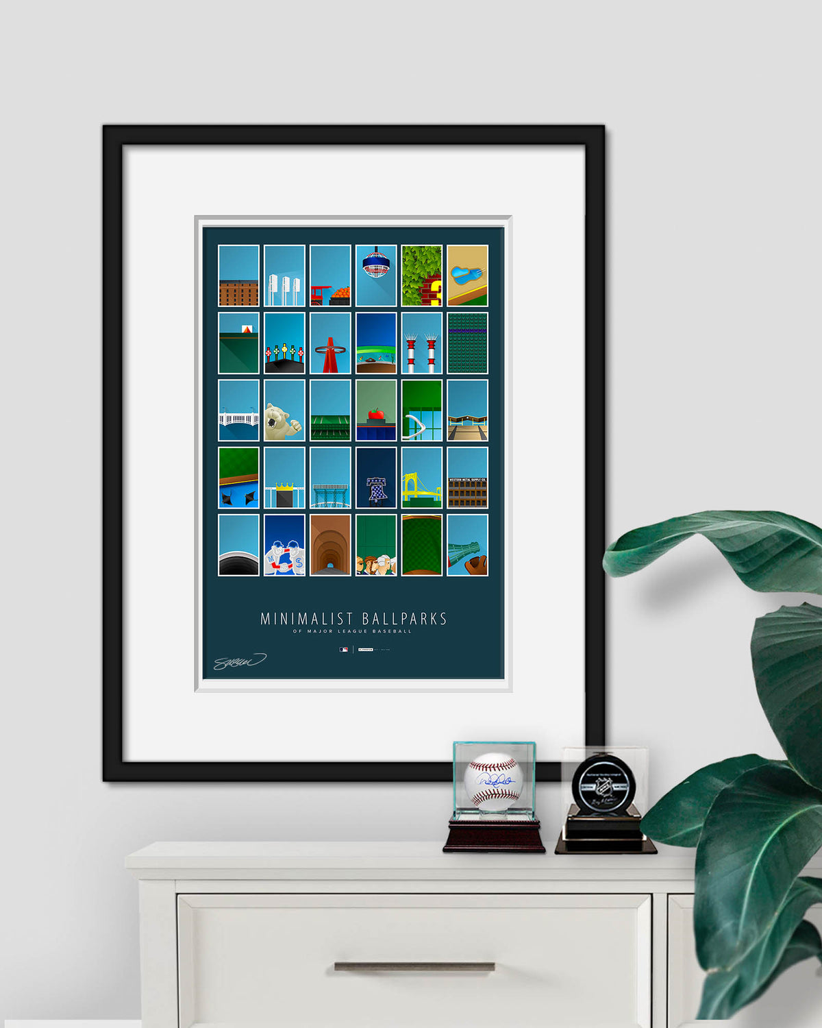 Minimalist MLB Ballparks Art Print
