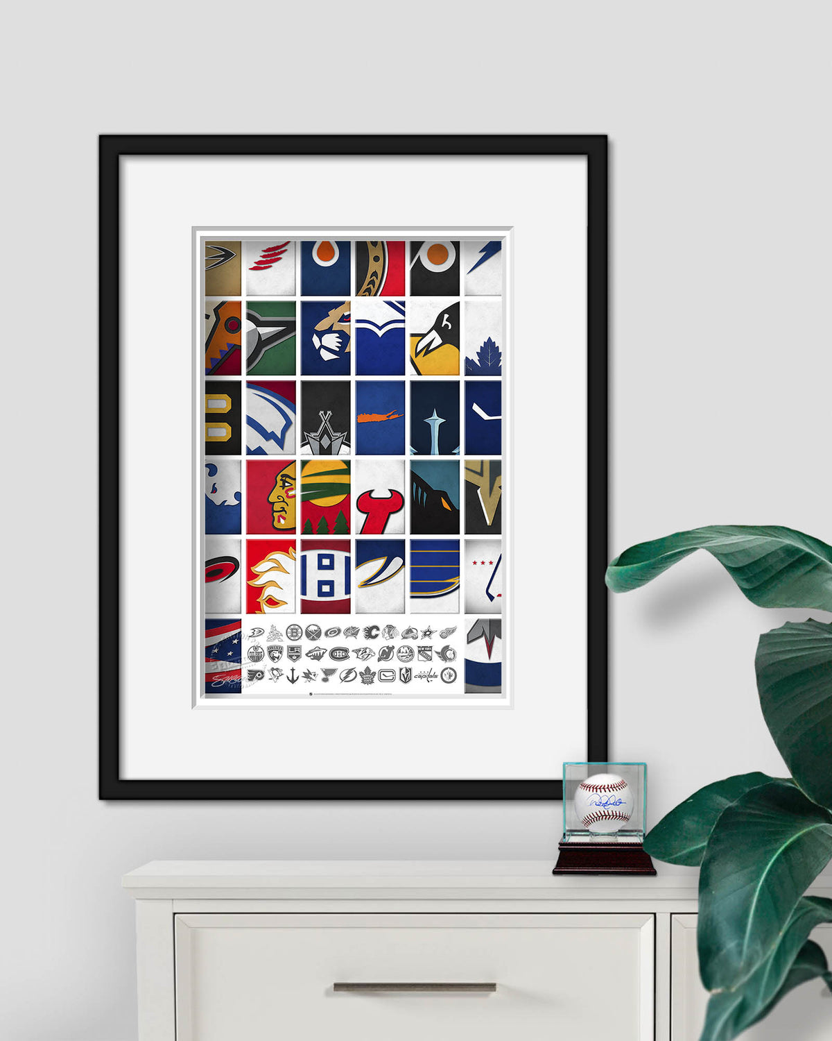 Minimalist All NHL Logos Fine Art Print