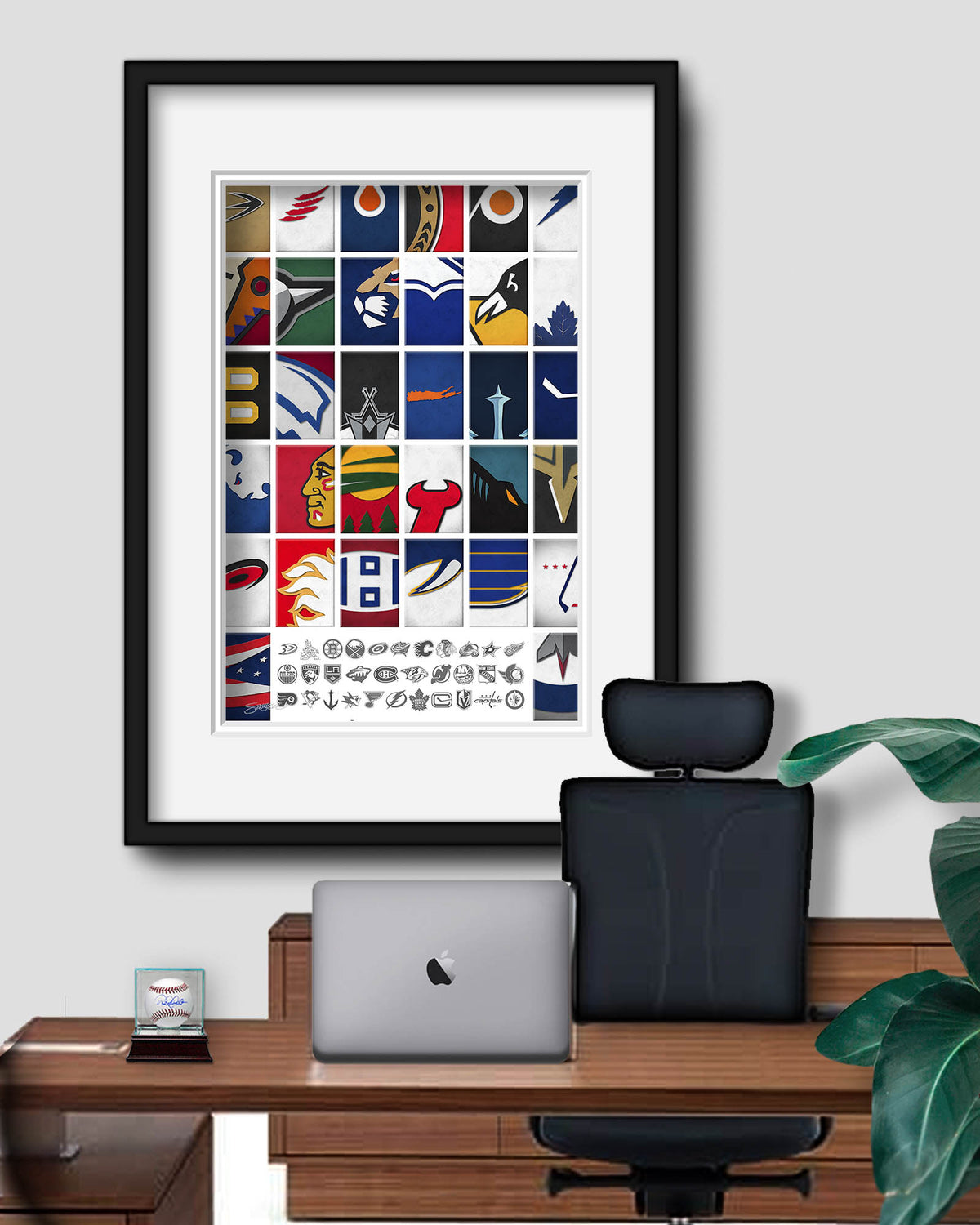 Minimalist All NHL Logos Fine Art Print
