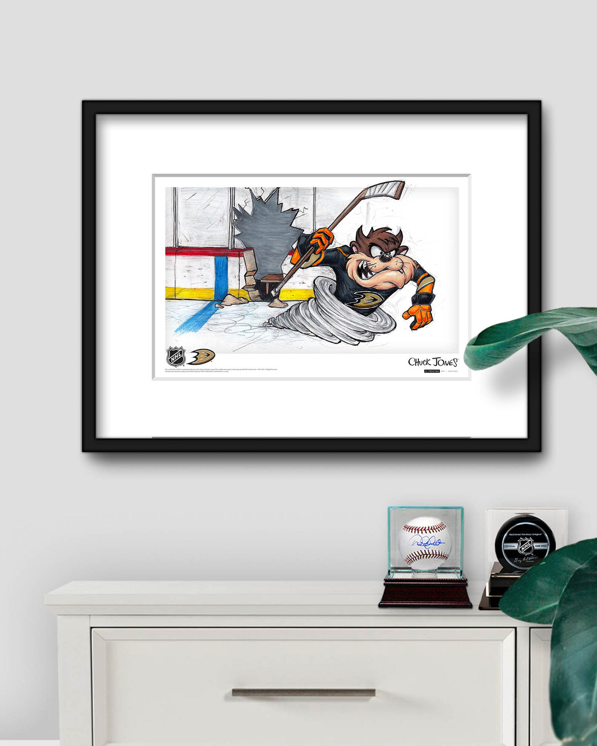 Tazmanian Line Change x NHL Ducks Tazmanian Devil Limited Edition Art Print
