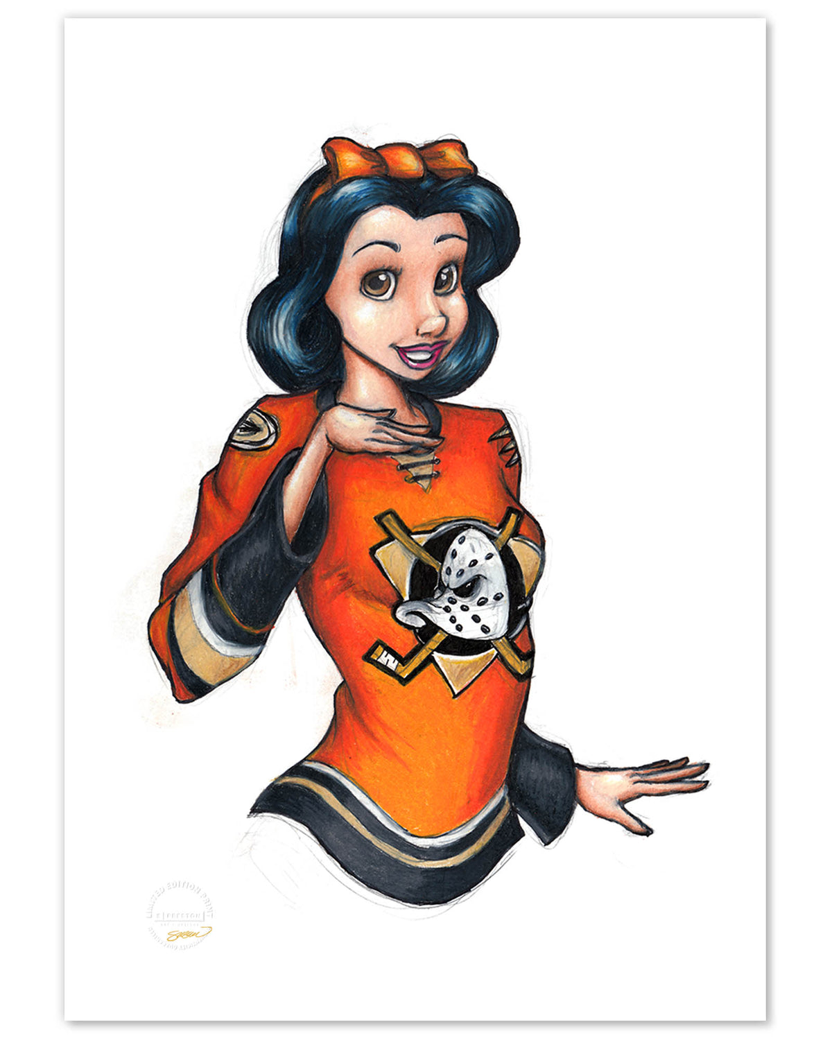ANA Ducks Snow White Fine Art Print