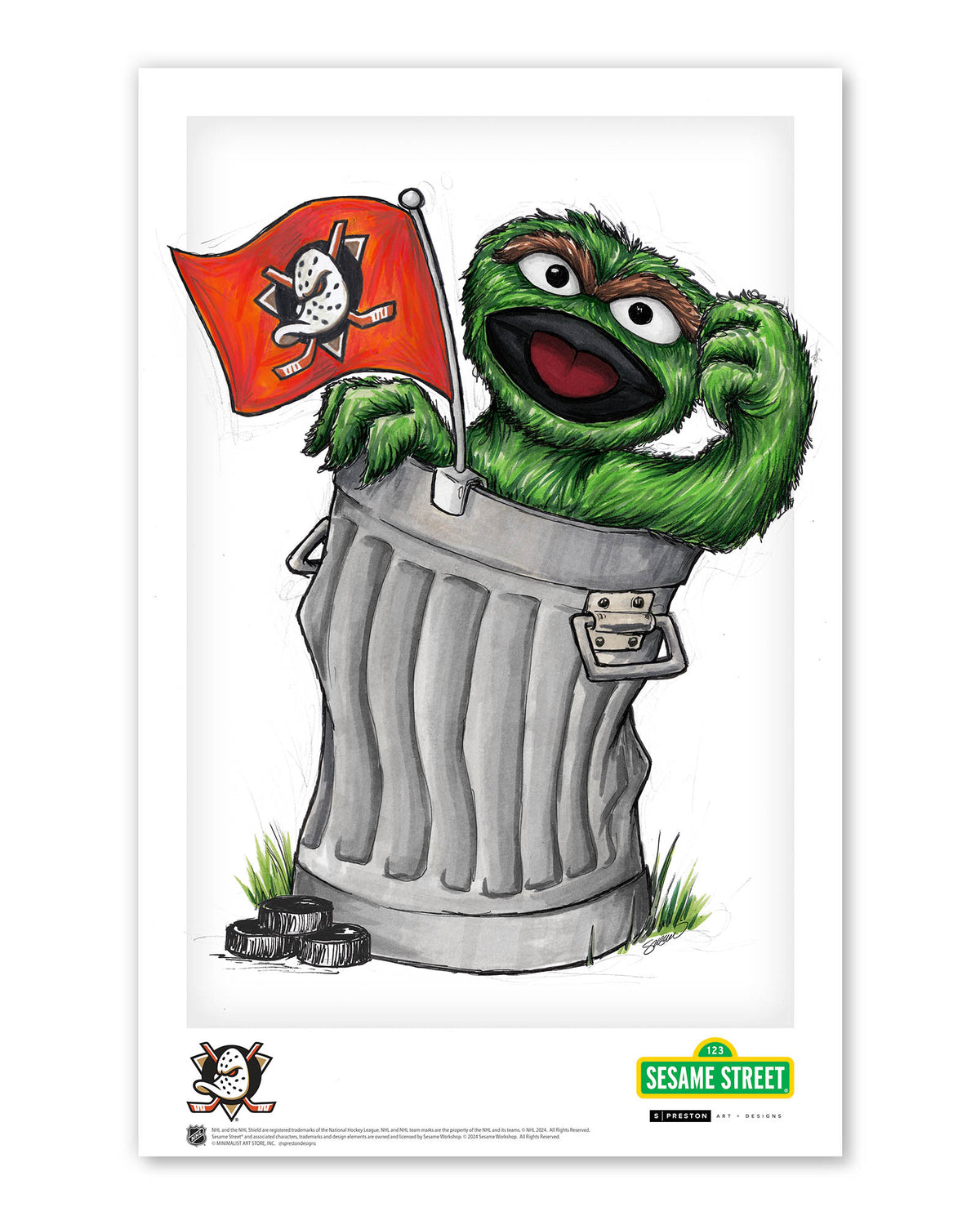 Oscar Rep Your Colours x NHL Ducks Limited Edition Art Print