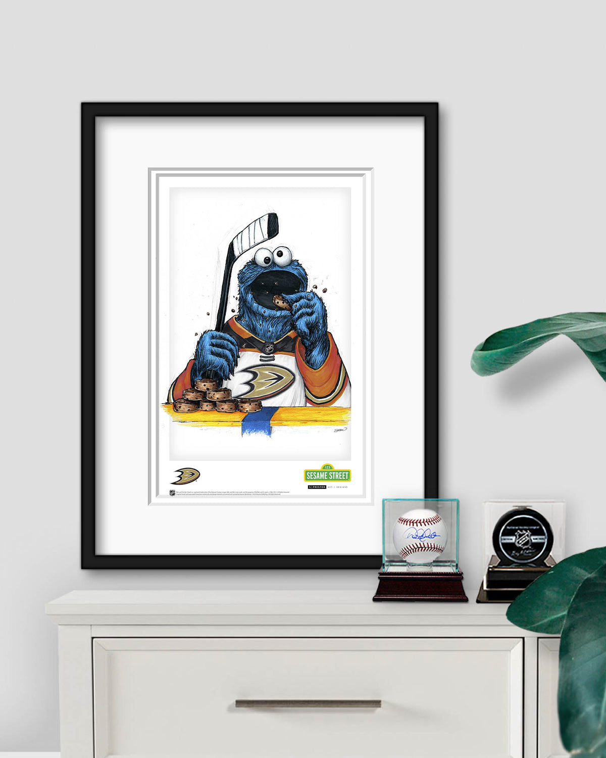 Cookie Monster x NHL Ducks Limited Edition Art Print