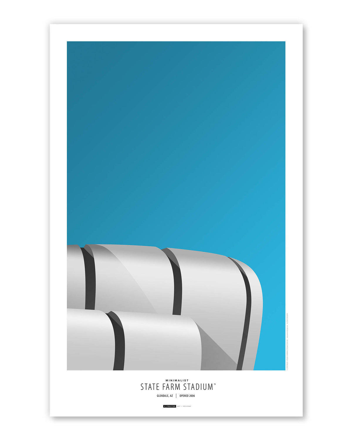 Minimalist State Farm Stadium Art Print