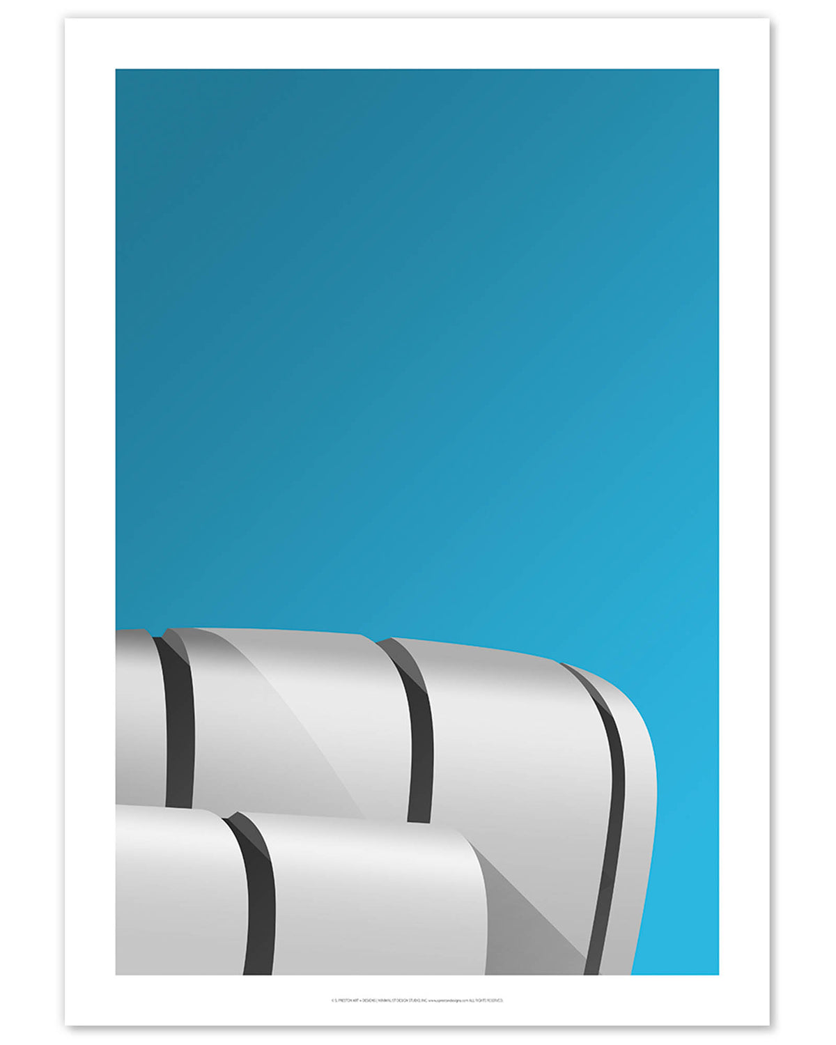 Minimalist State Farm Stadium Art Print