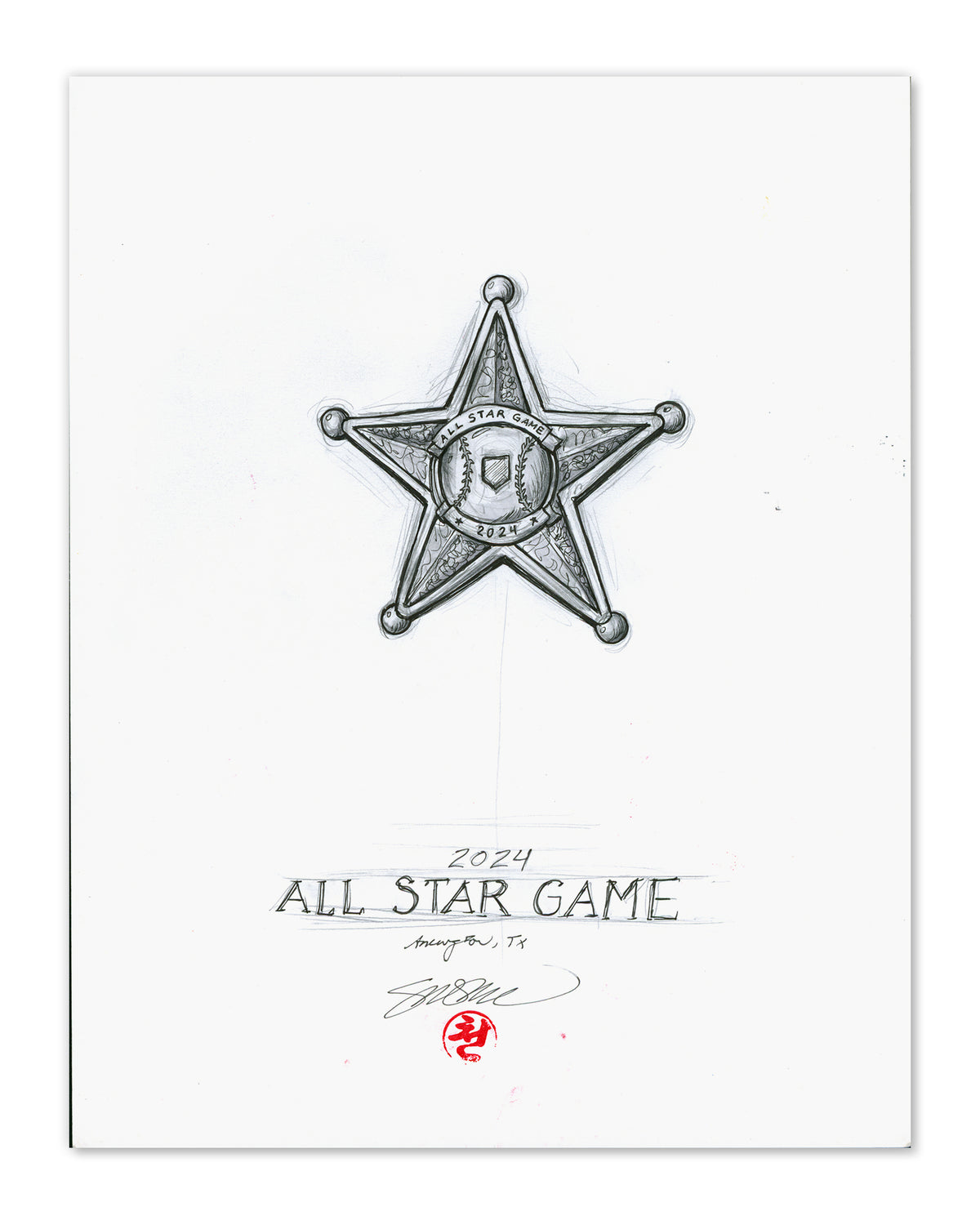 2024 MLB All Star Game Original Artwork