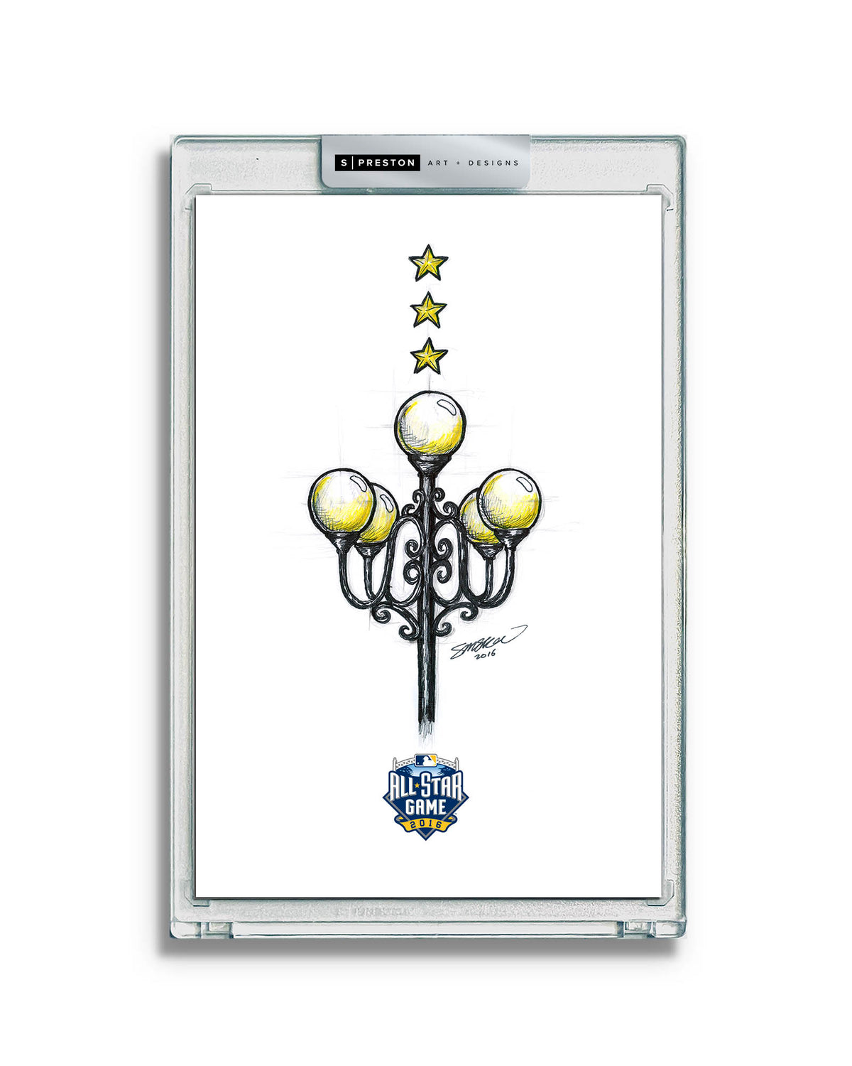 2016 MLB All-Star Game Sketch Art Card Slab