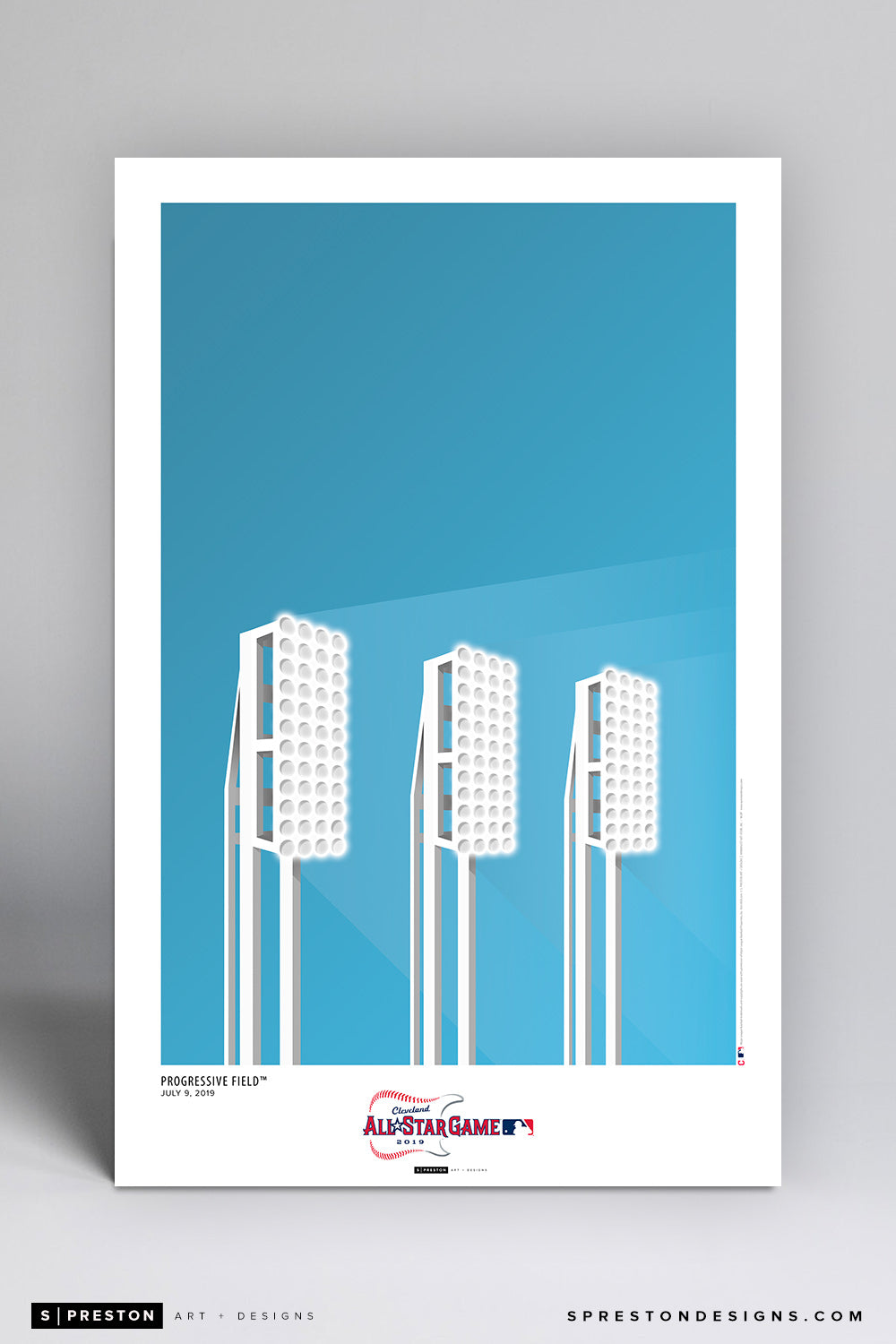2019 MLB All-Star Game Minimalist Progressive Field Poster Print LE200