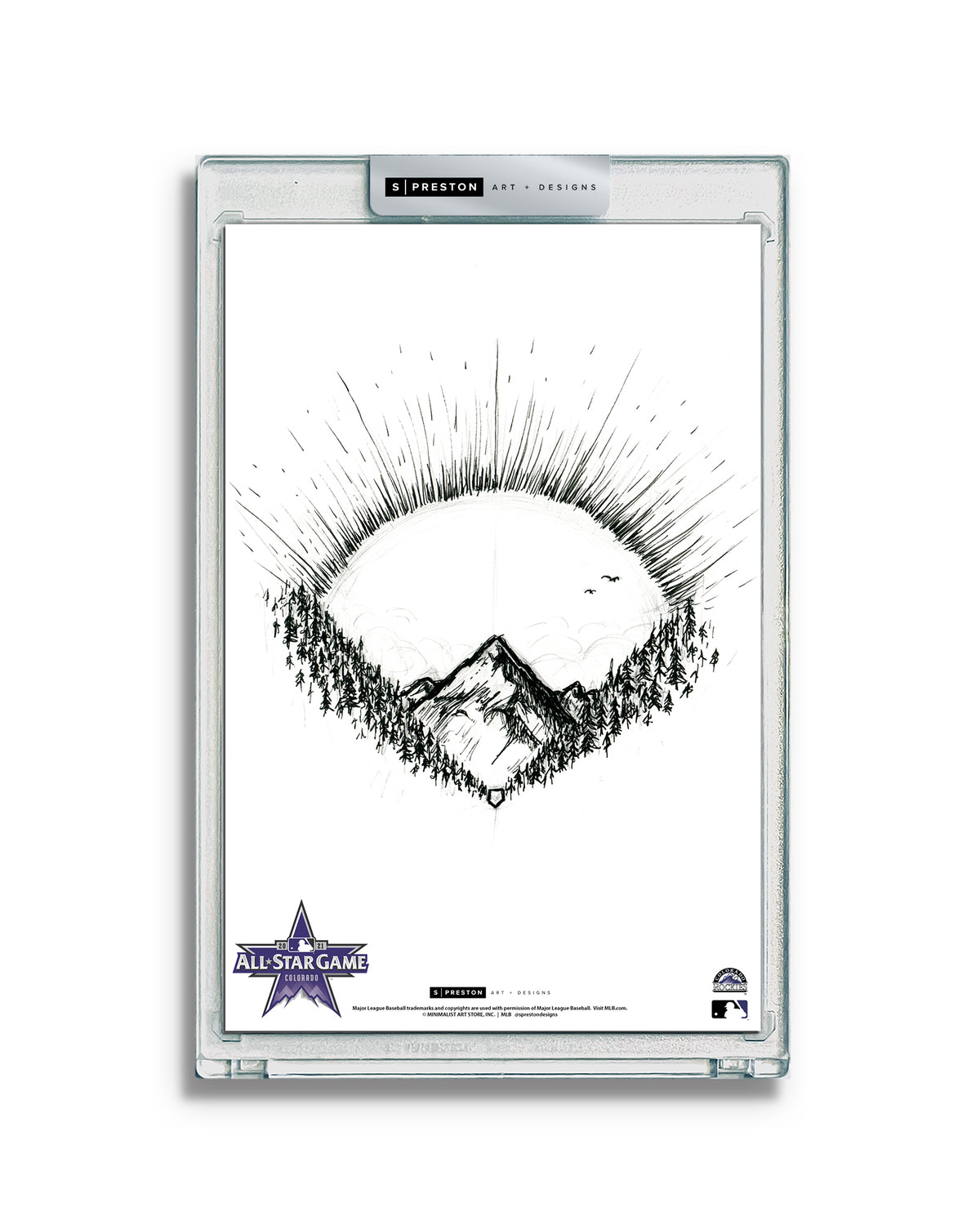 2021 MLB All-Star Game Sketch Art Slab