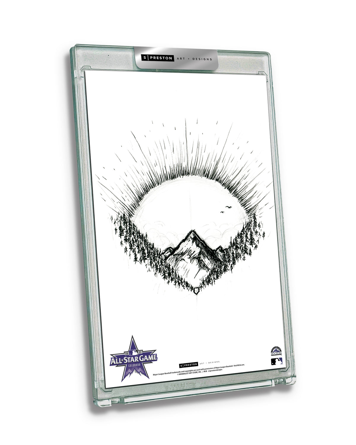 2021 MLB All-Star Game Sketch Art Slab