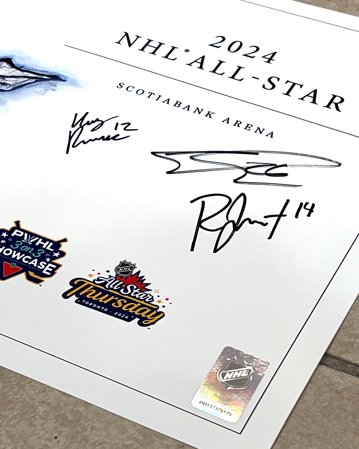 2024 NHL All Star Game Sketch - Renata Fast, Emily Clark & Kelly Pannek Autograph