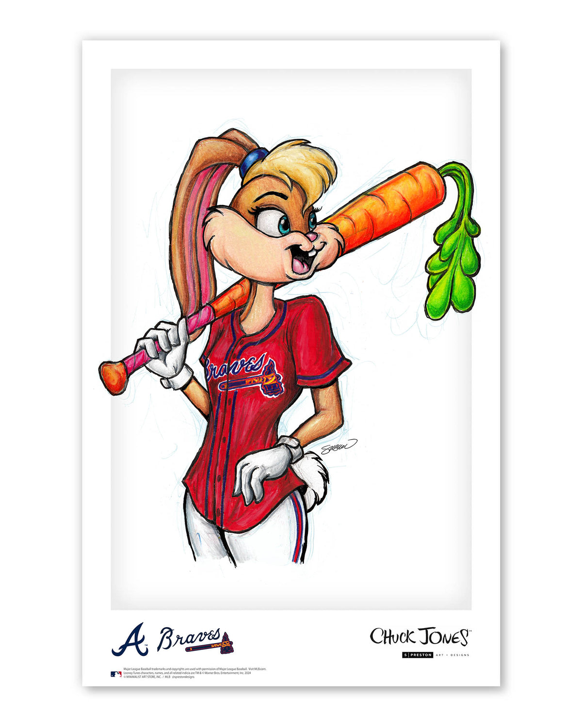 Lola Bunny x MLB Braves Limited Edition Art Print
