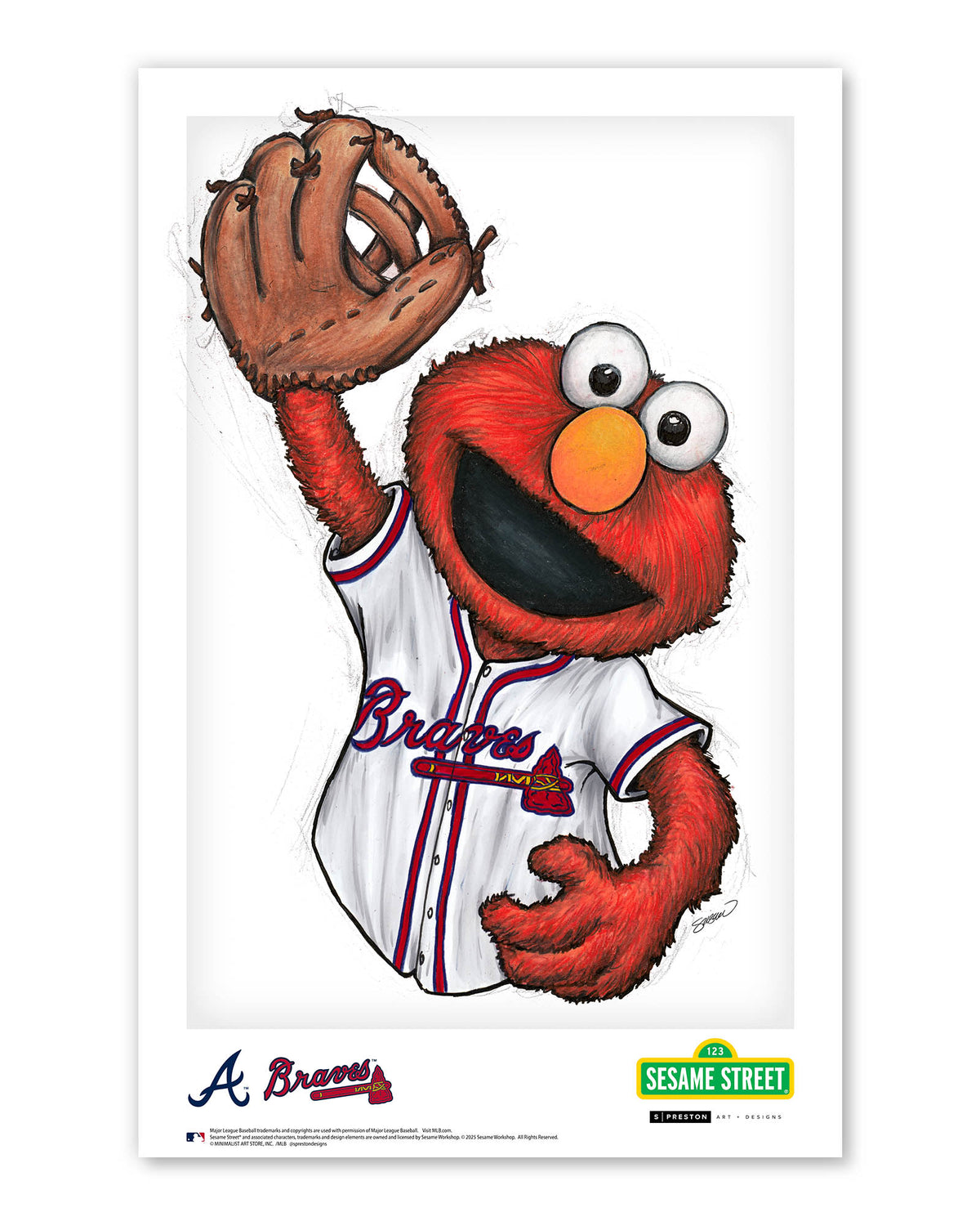 ELMO x MLB Braves Limited Edition Art Print
